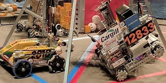 Student-designed robots in FIRST Robotics competition