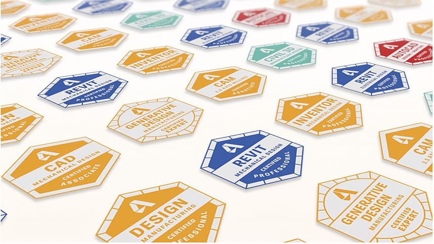 Autodesk certification badges